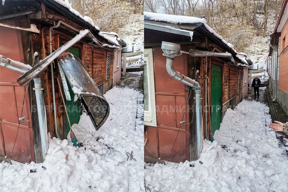 В Брянске пенсионерка оказалась в снежном плену собственного дома