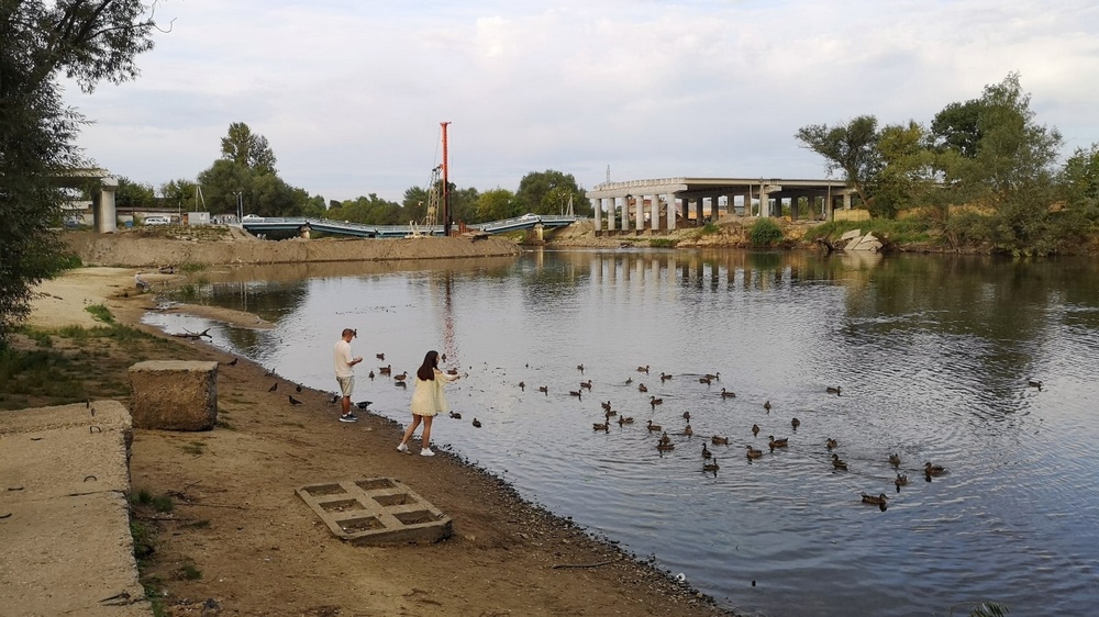 В городе Брянске сильно обмелела река Десна