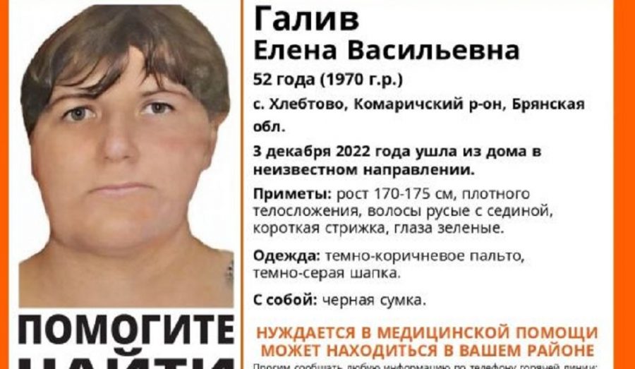 В Брянской области нашли живой загадочно исчезнувшую 52-летнюю женщину