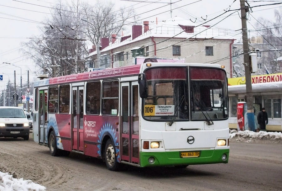 В Брянске закрыли автобусный маршрут № 106К «Телецентр — Мясокомбинат»