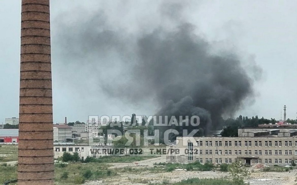 Жителей Брянска встревожил пожар возле завода Литий
