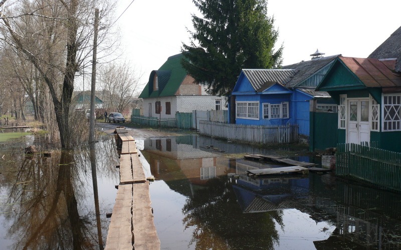 Брянский поселок Радица-Крыловка начал уходить под воду