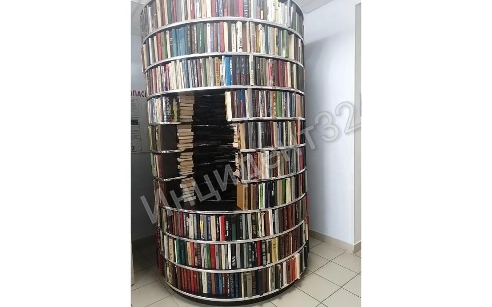 В брянской библиотеке из книг соорудили удивительный колодец знаний