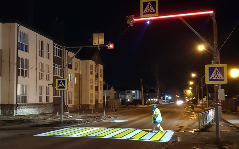 В этом году в Брянской области продолжат ставить проекционные светофоры