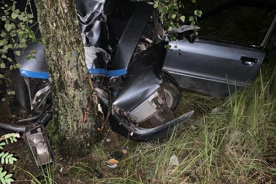 Автомобиль врезался в дерево под Почепом — ранены три человека