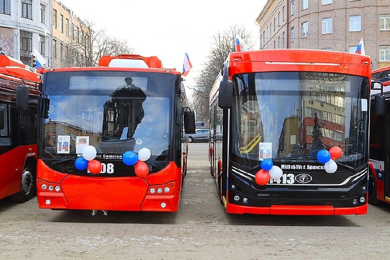 В городской автопарк Брянска прибыл 29-й троллейбус