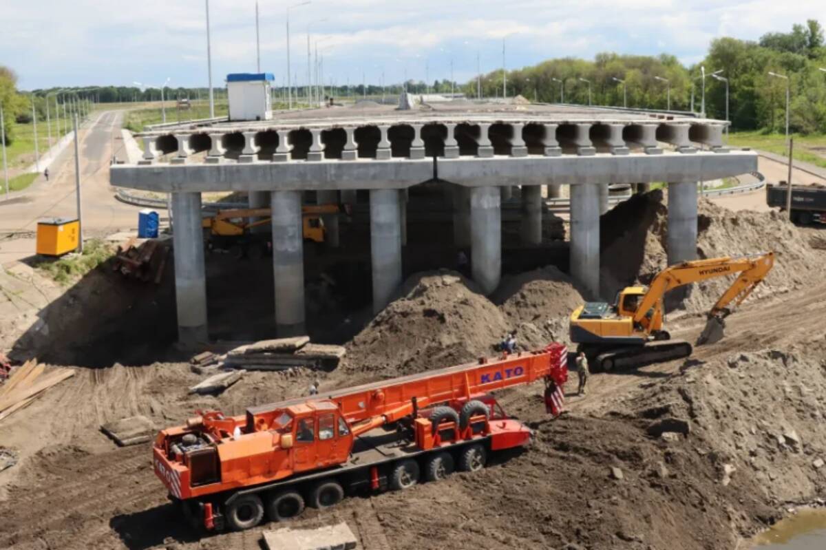 На 97,5% завершено строительство Славянского моста в Брянске
