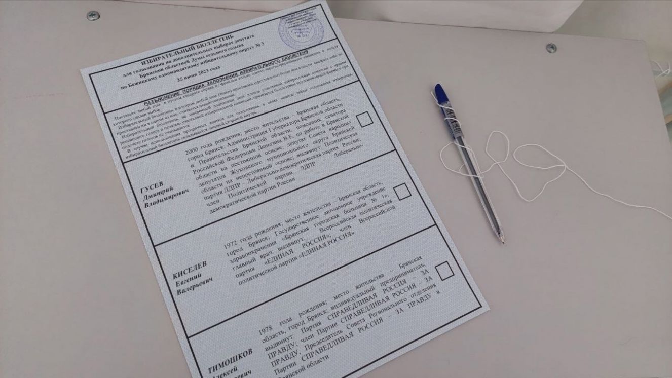 В городе Брянске прошли довыборы депутатов областной Думы