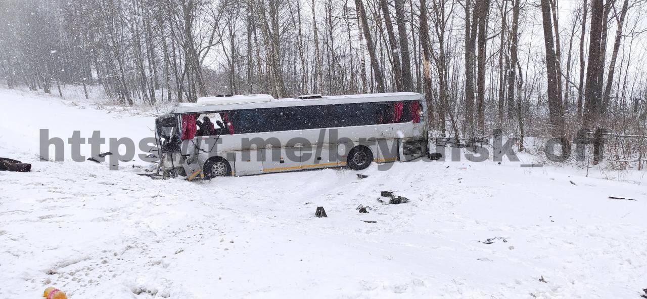 Под брянской Жуковкой в страшном ДТП между автобусом и фурой есть погибшие