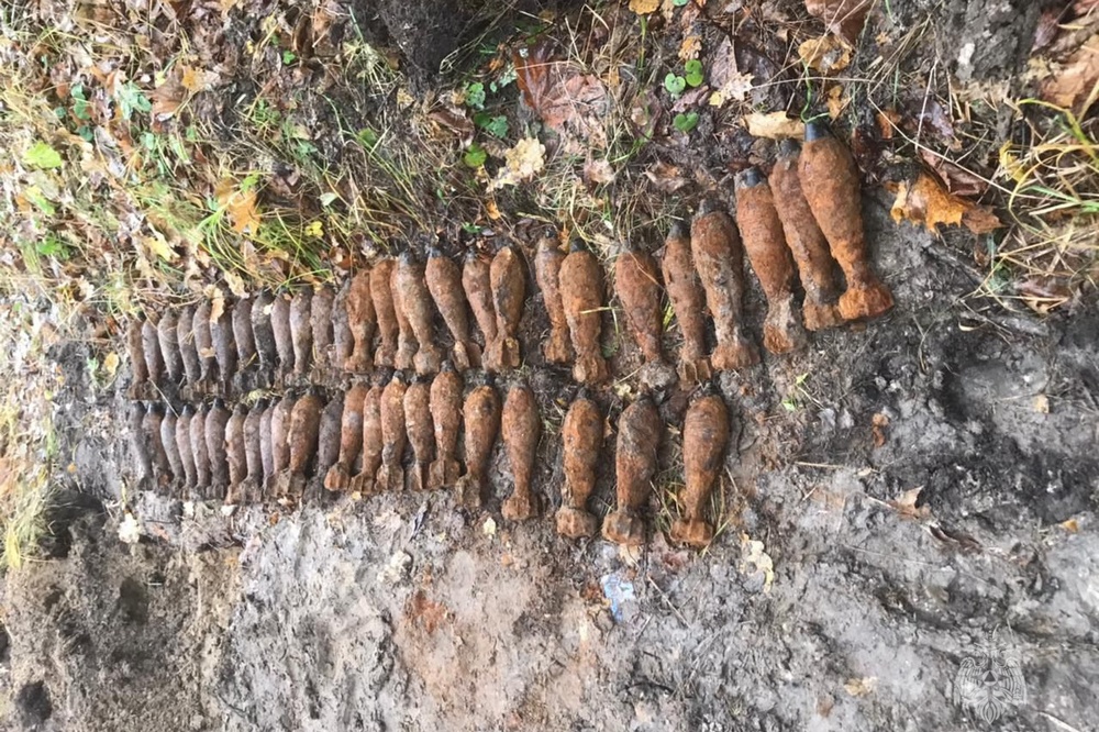 Под Брянском нашли полсотни ржавых минометных мин