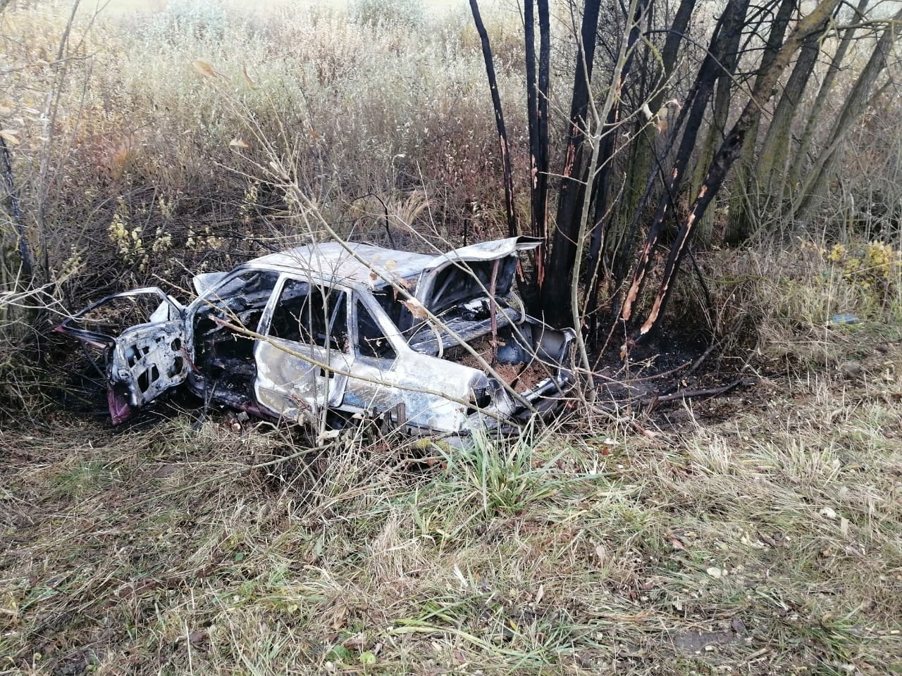 36-летний водитель погиб в сгоревшей под Мглином легковушке