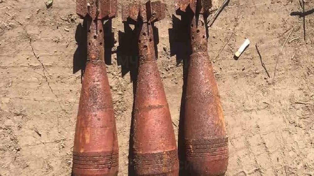 В двух районах Брянской области обнаружили три мины и артиллерийский снаряд