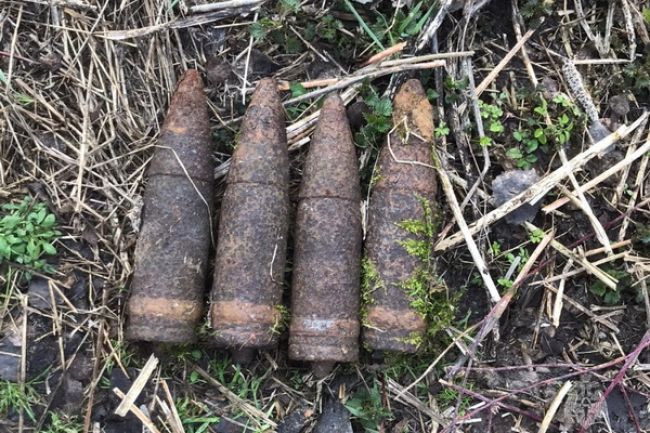 Под Брянском обнаружили 4 артиллерийских снаряда времен ВОВ