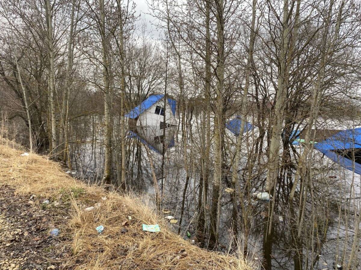В Володарском районе Брянска под водой оказались домовладения на озере ДСК