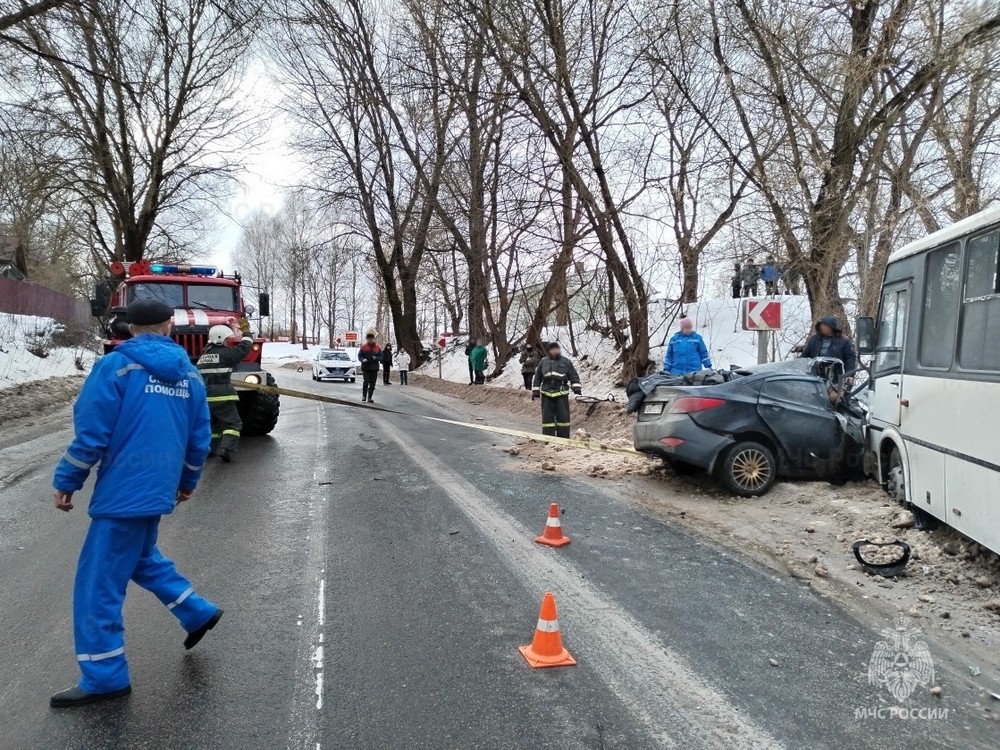 Опубликованы фотографии с места смертельного ДТП в Брянской области