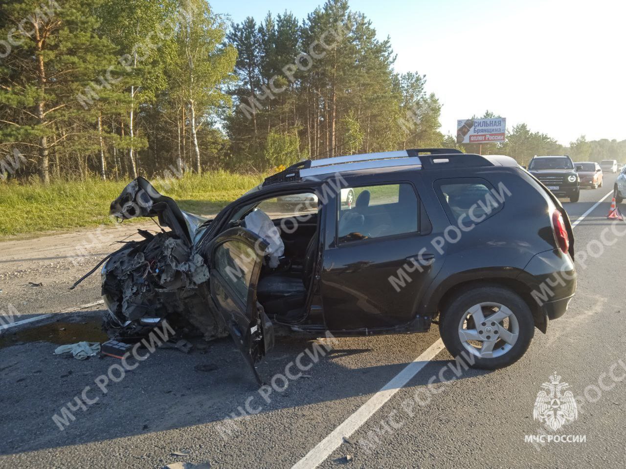 Под Выгоничами пожарные провели устранение последствий автоаварии