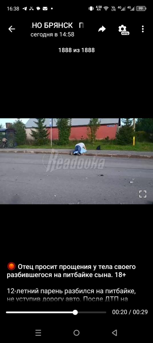 Брянцев ужаснула гибель 12-летнего мопедиста днём 27 августа