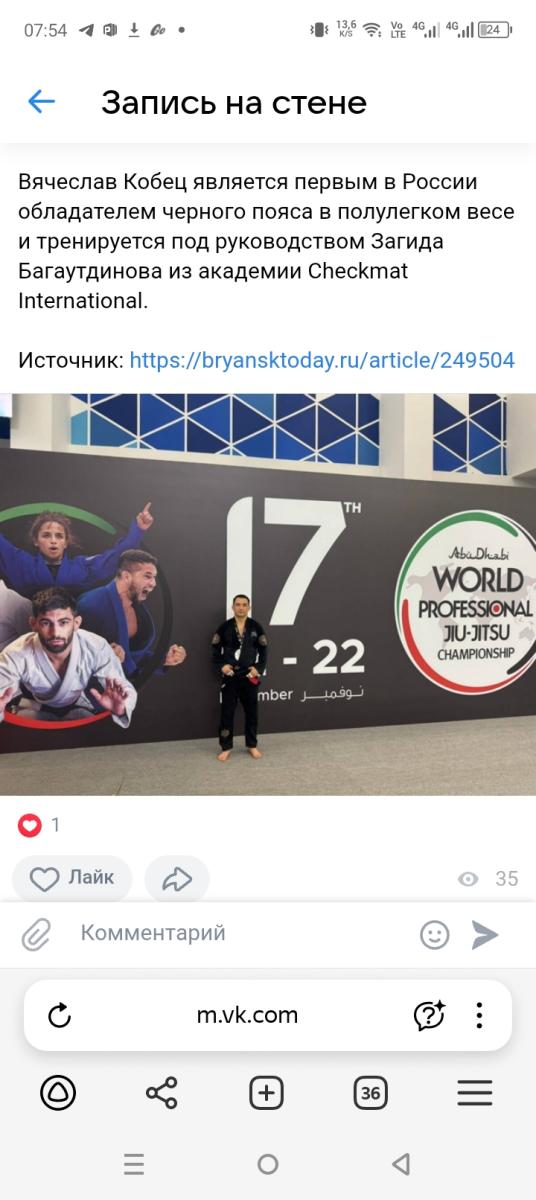 Брянский спортсмен Вячеслав Кобец завоевал серебро на турнире «Большой шлем»