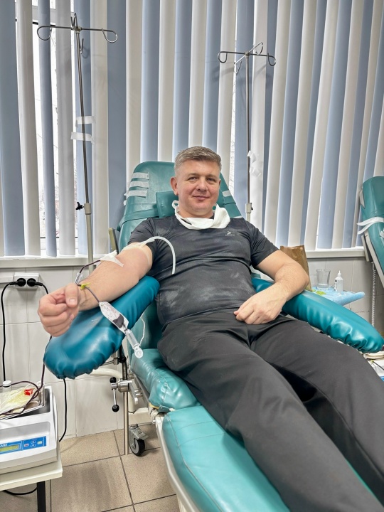 Брянский Почётный донор  Олег Чероченко вновь решился на сдачу крови