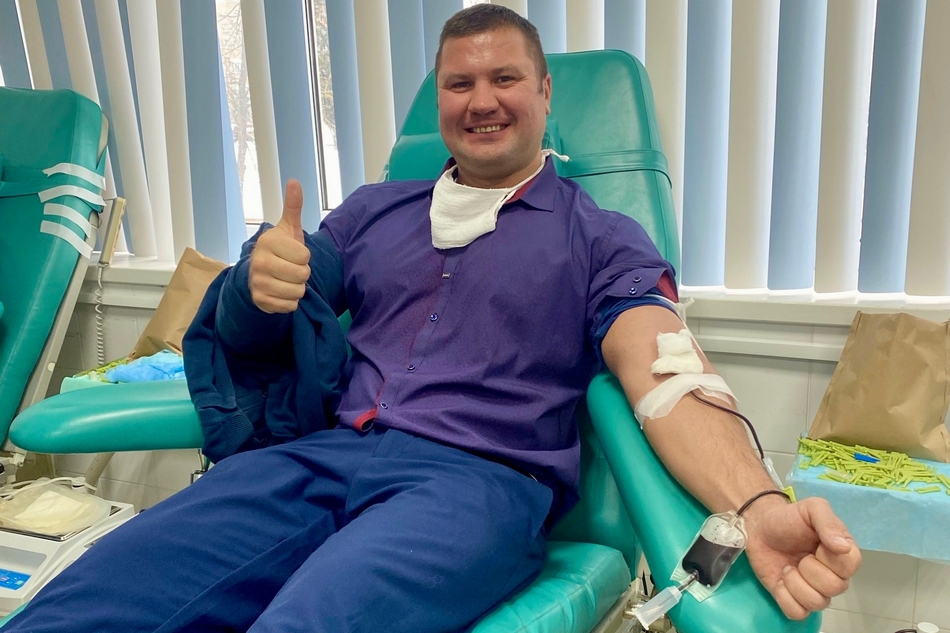 Брянский богатырь с редкой группой крови стал донором