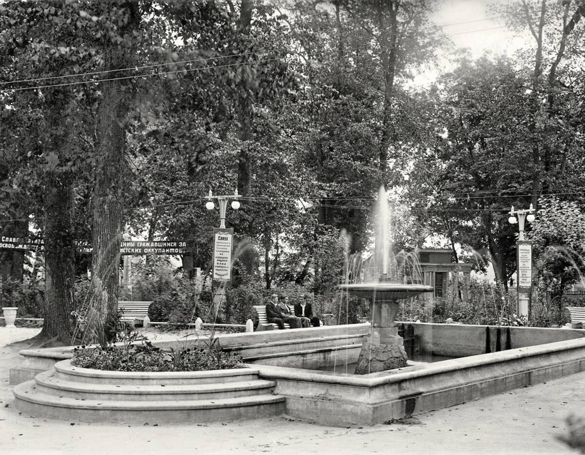 Брянцам показали сделанное в прошлом столетии фото фонтана в паре Толстого