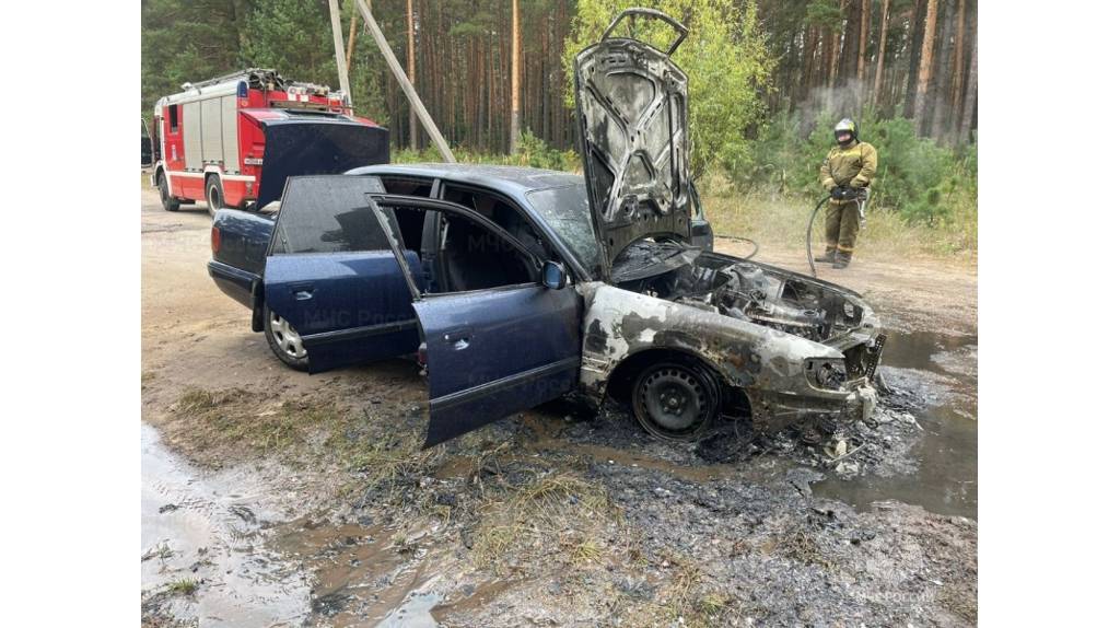 В Клинцах Брянской области сгорел автомобиль