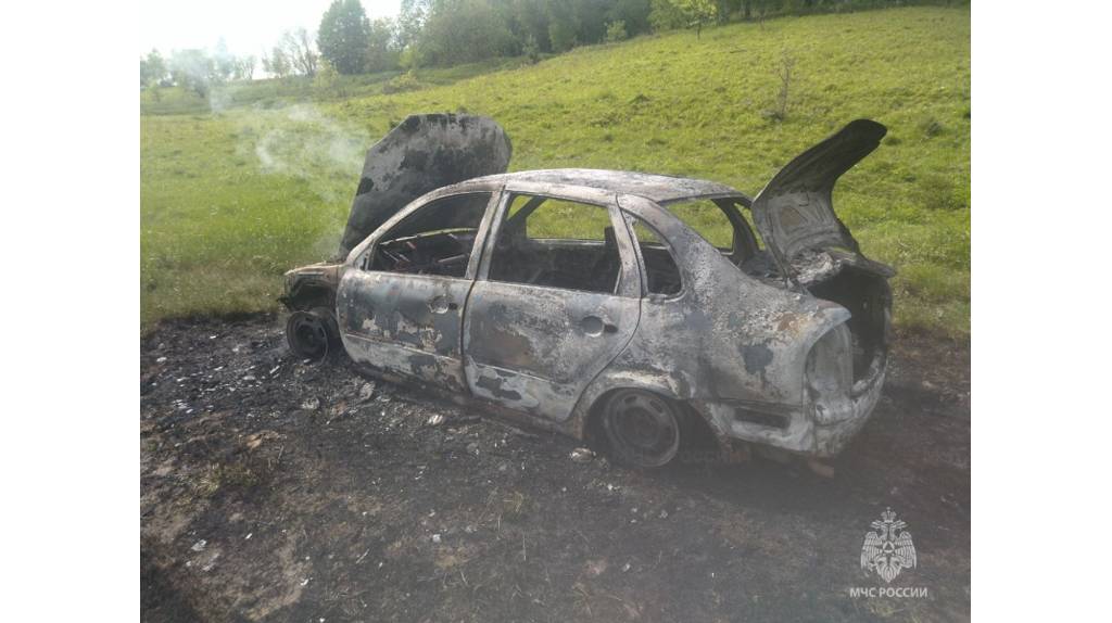 В Брянской области загорелся автомобиль